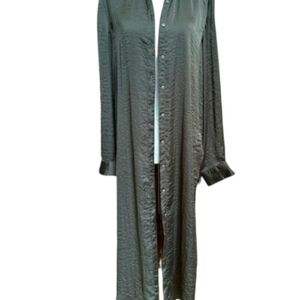 Elegant Gray Women's Long Nightgown
